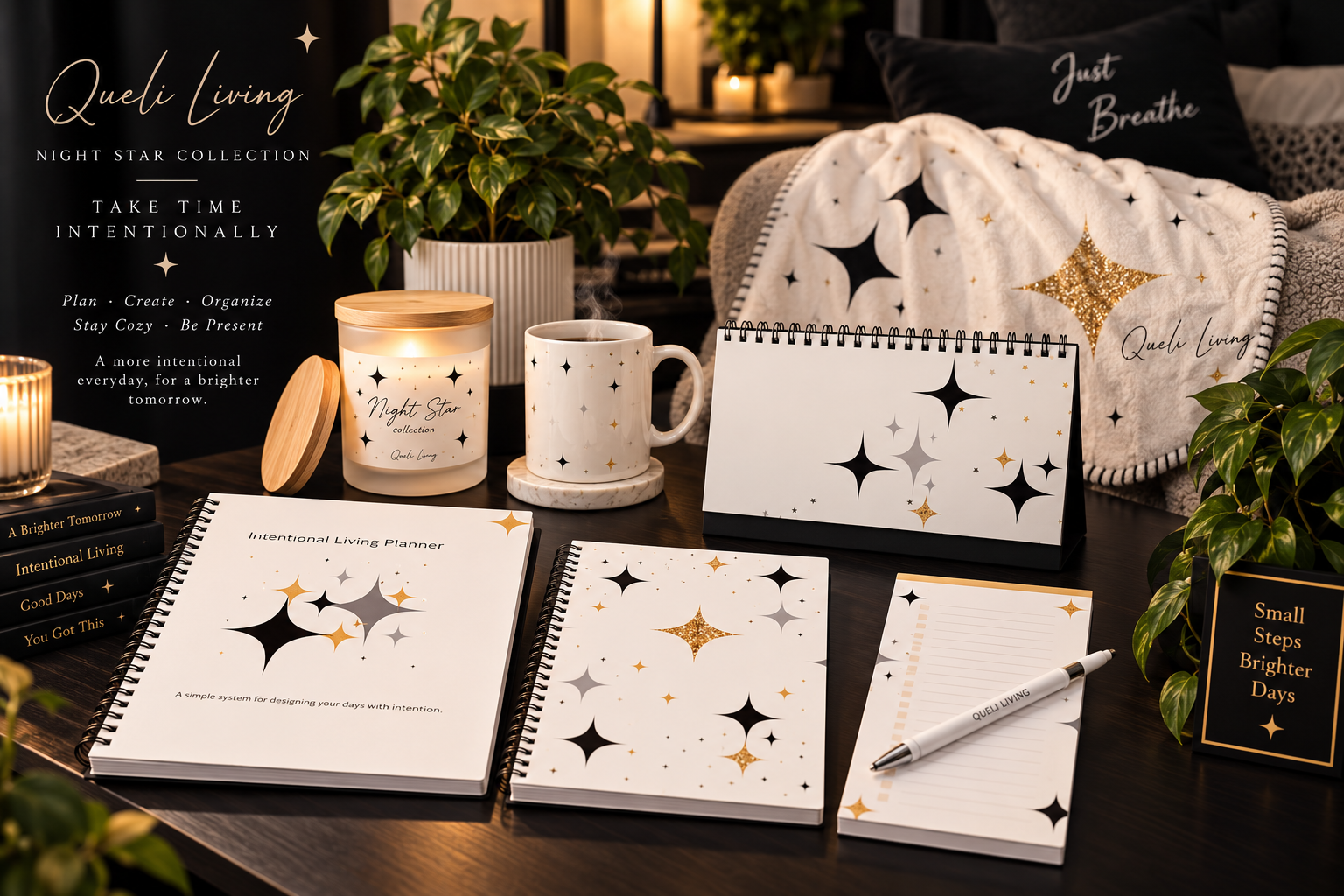 Night Star collection in a warm, lived-in home setting